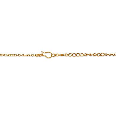 Adjustable Gold-plated and Purple Enamel Gaia Necklace by Dhwani Bansal