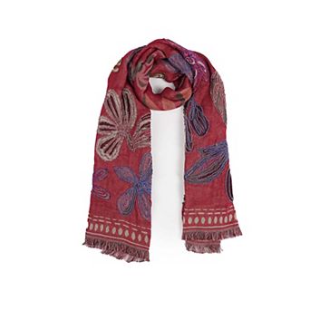 Canyon Petal Embroidered Scarf