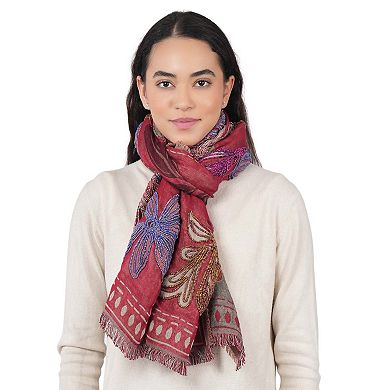 Canyon Petal Embroidered Scarf