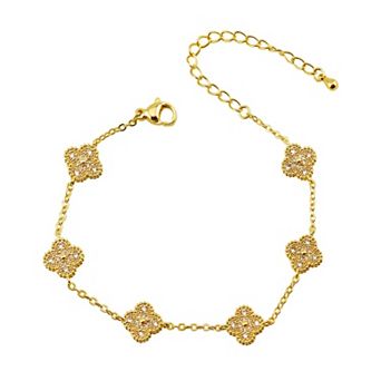 Four-leaf clover bracelet