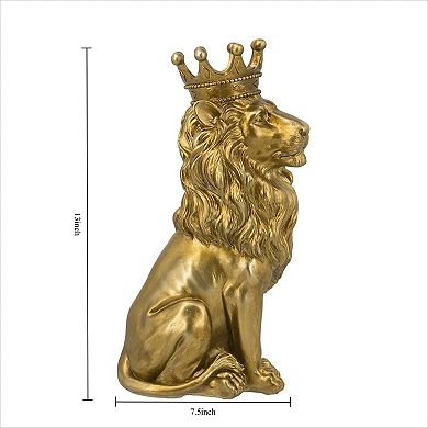 KWPZQEB Animal Statue Decor, Gold Finish