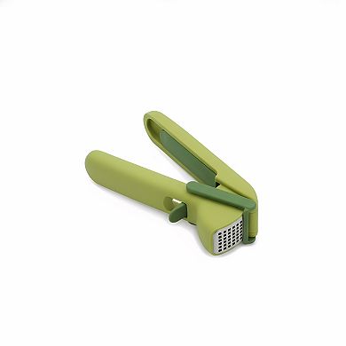 Garlic Press with Trigger Wiper Cleaning Tool, Green Easy-Clean Mincer