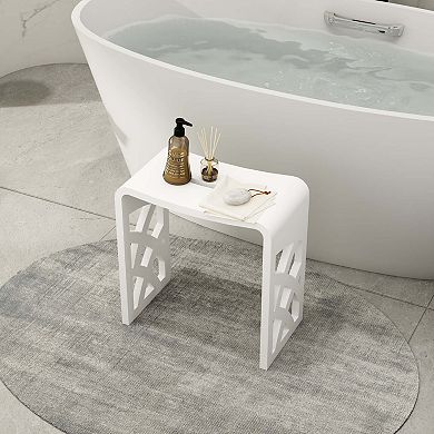 9.06 in. W Freestanding Solid Surface Shower Seat