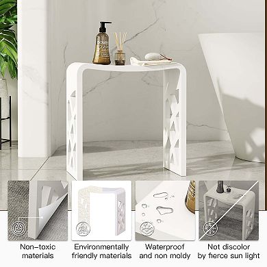 9.06 in. W Freestanding Solid Surface Shower Seat