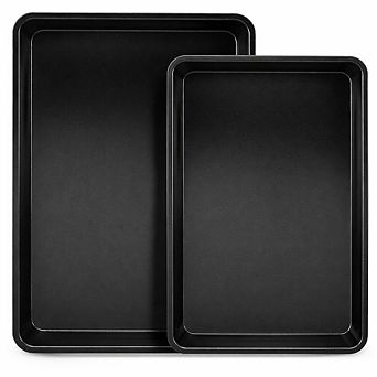 NutriChef 2 pc Nonstick Carbon Steel Cookie Sheet Baking Trays