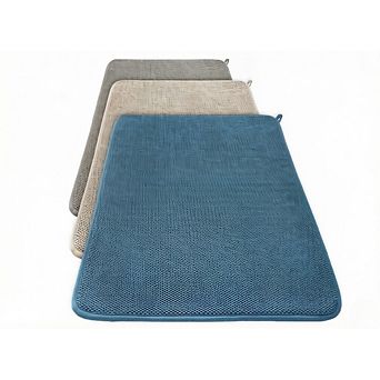 Zoulao Dish Drying Mats, 24x17", Absorbent Microfiber, Set of 3 Colors.