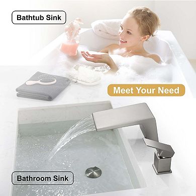 Single-Handle Tub Deck Mounted SUS304 Stainless Steel Roman Tub Faucet