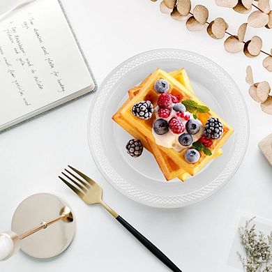 Great Ambitions 100-Pack Clear 9" Plates: Washable, Reusable for Parties, Weddings & Events