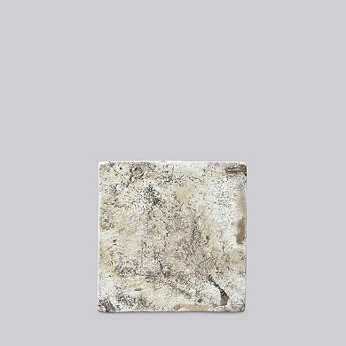 Hand Painted Porcelain Fish and Lotus Tile