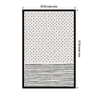 Amanti Art Framed Fabric Pinboard, Minimal Line Vibes #1 Printed Bulletin Board