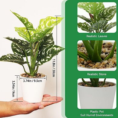 Mini Artificial Tropical Plants in Pots
