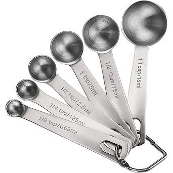 Zoulao 6 pc Heavy Duty Stainless Steel Measuring Spoons, for Dry & Liquid Ingredients.
