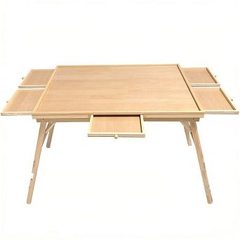 1500 pc Puzzle Table with 5 Drawers, 34 in Wide x 26 in Deep, Wooden Folding Puzzle Board