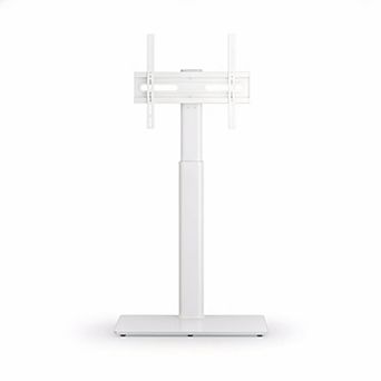 Adjustable Height & Swivel Floor TV Stand for 27-65" TVs: Space-saving, Corner-friendly, White