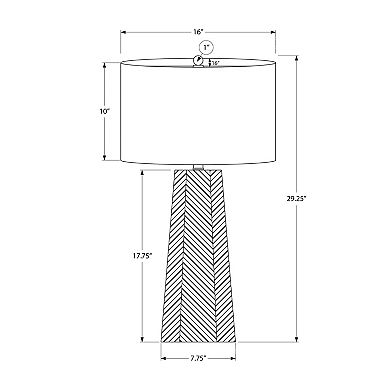 Lighting Table Lamp White Ceramic Ivory Cream Shade Contemporary