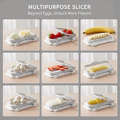 Multipurpose Heavy Duty Egg Fruit Slicer, Aluminium with Stainless Steel Wires Dishwasher Safe