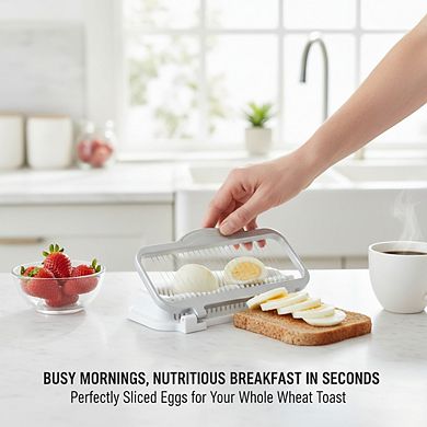 Multipurpose Heavy Duty Egg Fruit Slicer, Aluminium with Stainless Steel Wires Dishwasher Safe