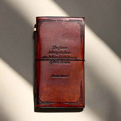 Debossed Refillable Leather Traveler's Notebook