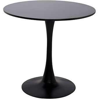 Round Dining Table for Kitchen or Dining Area, 31.5-Inch Small Space Table - Black