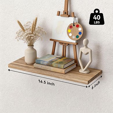 Rustic Wood Floating Shelves 6 Pack