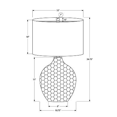 Lighting Table Lamp Black Shade Brown Resin Contemporary