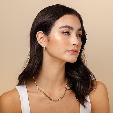 KSIZUIS 14K Gold Plated Adjustable Chain Necklace - Curb, Paperclip, Bead, Snake & Figaro Styles