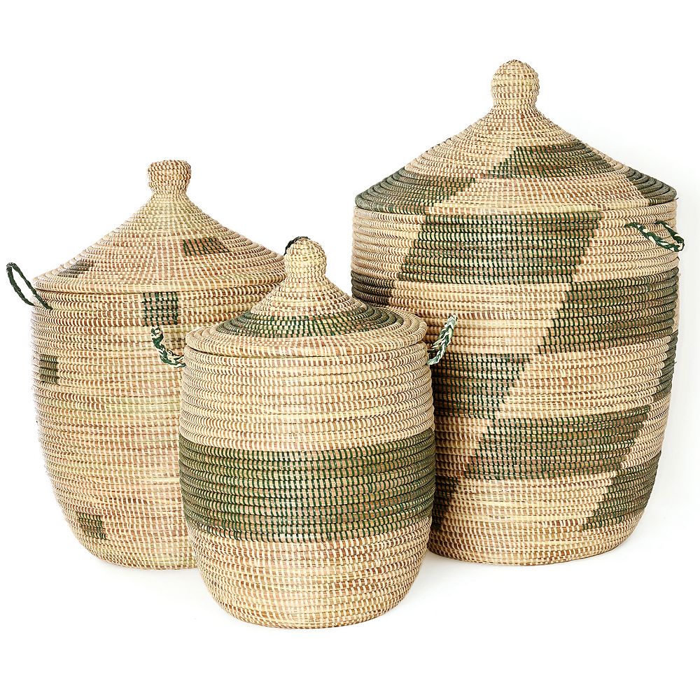 Set of Three Mixed Pattern Hampers