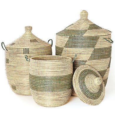 Set of Three Mixed Pattern Hampers