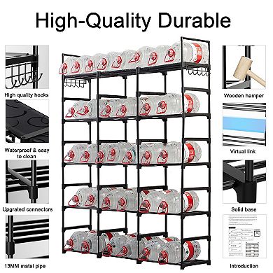 9 Tier Metal Shoe Rack Holds 50 55 Pairs Adjustable Tall Storage Shelf for Closet Garage