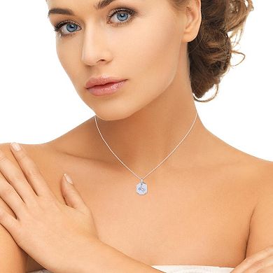 Gemini Moonstone & Diamond Necklace in Sterling Silver