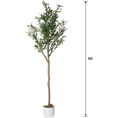 Olive Trees Artificial,5 ft Faux Olive Tree