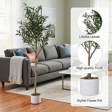 Olive Trees Artificial,5 ft Faux Olive Tree