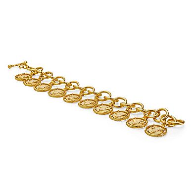 Adjustable Gold-plated Inka Bracelet by Dhwani Bansal