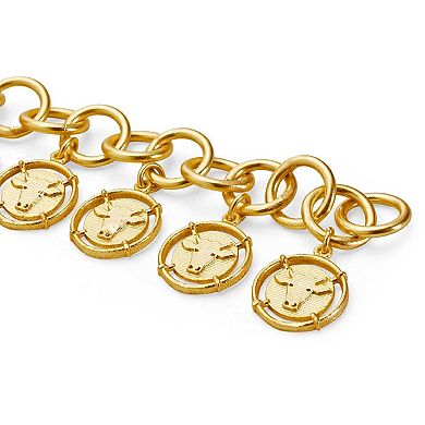Adjustable Gold-plated Inka Bracelet by Dhwani Bansal