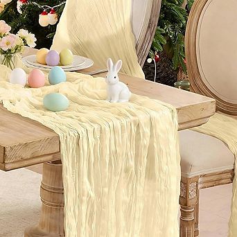 Cheesecloth Table Runner, Boho Rustic Gauze, Wedding & Party Decor