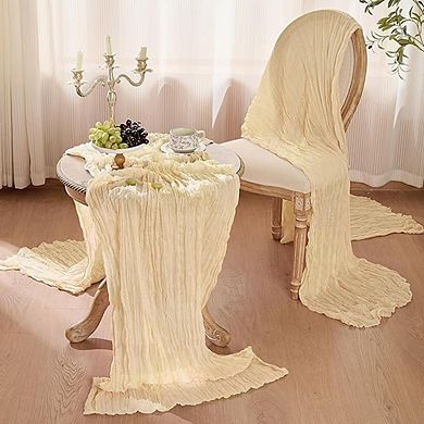 Cheesecloth Table Runner, Boho Rustic Gauze, Wedding & Party Decor