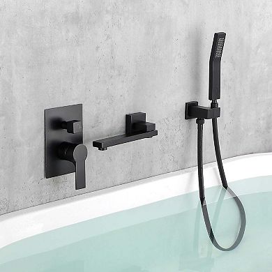 Single Handle 1 Spray Tub and Shower Faucet with Handheld Shower Head, Valve Included