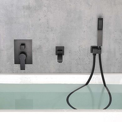Single Handle 1 Spray Tub and Shower Faucet with Handheld Shower Head, Valve Included