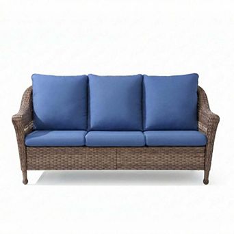Outdoor Wicker Sofa Patio 3-Seater Sofa