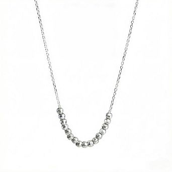 KSIZUIS 925 Sterling Silver Beaded Bar Necklace - Dainty Tarnish-Resistant Jewelry for Women