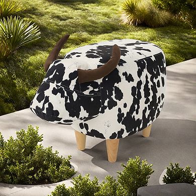 KWPZQEB Animal Cow-Shaped Ottoman, Modern Accent Stool Home Decor