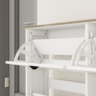 Shoe Cabinet with 4 Flip Drawers & Adjustable Shelves, for Entryway Hallway