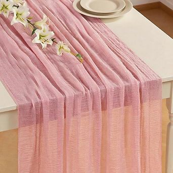 Cheesecloth Table Runner, Boho Gauze Fabric, Rustic Decor for Weddings & Parties