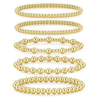 Stackable Gold Plated Bracelet Set
