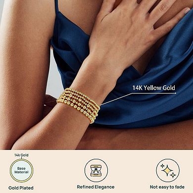 Stackable Gold Plated Bracelet Set