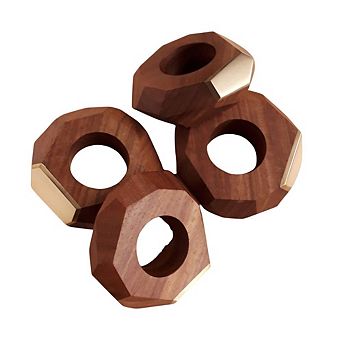 DorKie Walnut and Brass Napkin Ring