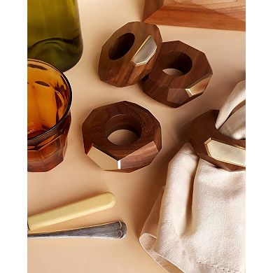 DorKie Walnut and Brass Napkin Ring