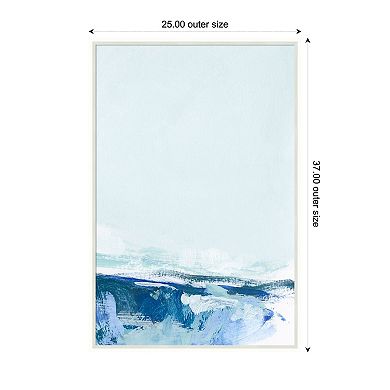 Amanti Art Framed Fabric Pinboard, Coastal V by Christina Long Printed Bulletin Board