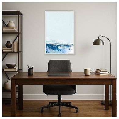 Amanti Art Framed Fabric Pinboard, Coastal V by Christina Long Printed Bulletin Board