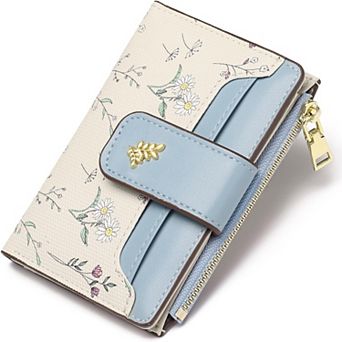 Women's RFID Blocking Slim Bifold Wallet,PU Leather Card Holder with ID Window for Daily & Travel